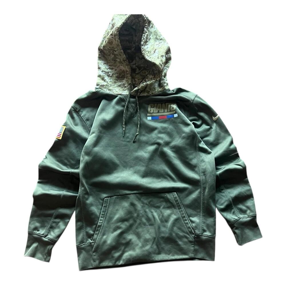 New York Giants Hoodie Mens Medium Green NFL Football Salute To Service Nike
